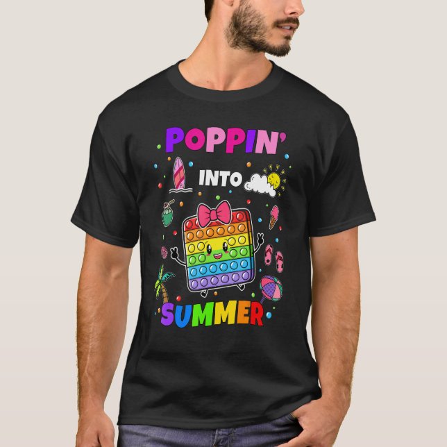 T-shirt Cute Pop It Girls Les Enfants Puppin Dans La Derni (Devant)