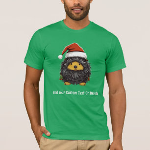 T-shirt Cute Porcupine Père Noël Porcupine Christmas Spiri