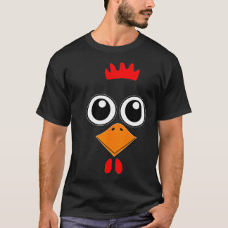 T-shirt Cute poulet Chick Face animal drôle Halloween Cos