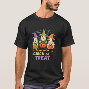 T-shirt Cute Poulets Halloween Chick Ou Treat T Shirt