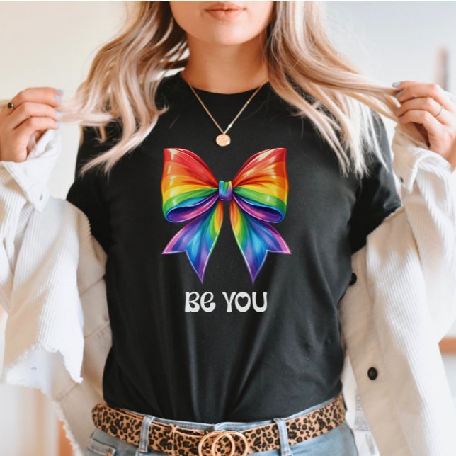 T-shirt Cute Pride - Be You & Rainbow Coquette Bow (Créateur téléchargé)