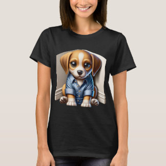 T-shirt Cute Puppy triste humeur