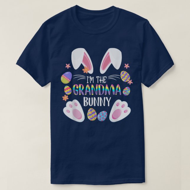 T-shirt Cute Rabbit Ears I'm The Grandma Bunny Matching Ea (Design devant)