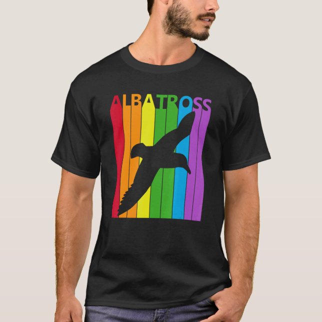 T-shirt Cute Rainbow Albatross bird (Devant)