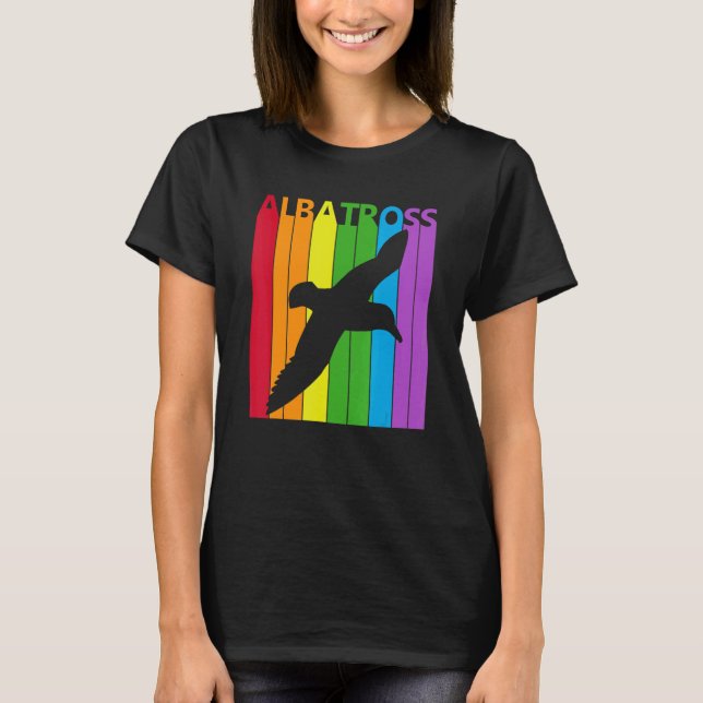 T-shirt Cute Rainbow Albatross bird (Devant)
