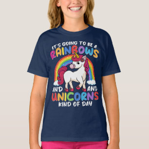 T-shirt Cute Rainbow Unicorn Cool Anniversaire présent drô