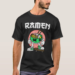 T-shirt Cute Ramen Skater Tee Kawaii Anime Skateboard Love