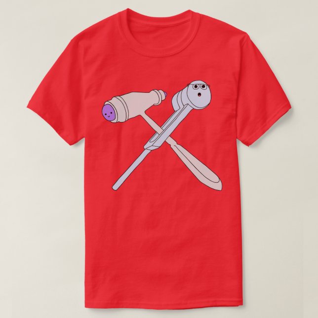 T-shirt Cute Reflex Hammer and Tuning Fork 1 (Design devant)
