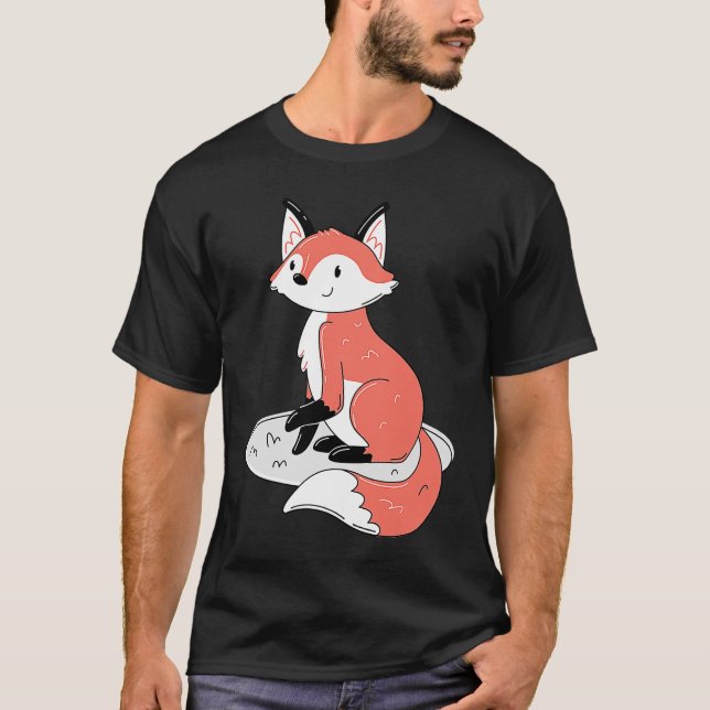 T-shirt Cute Renard assis (Devant)