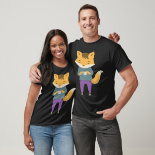 T-shirt Cute renard avec tasse de thé