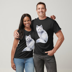 T-shirt Cute renard nordique avec marques florales