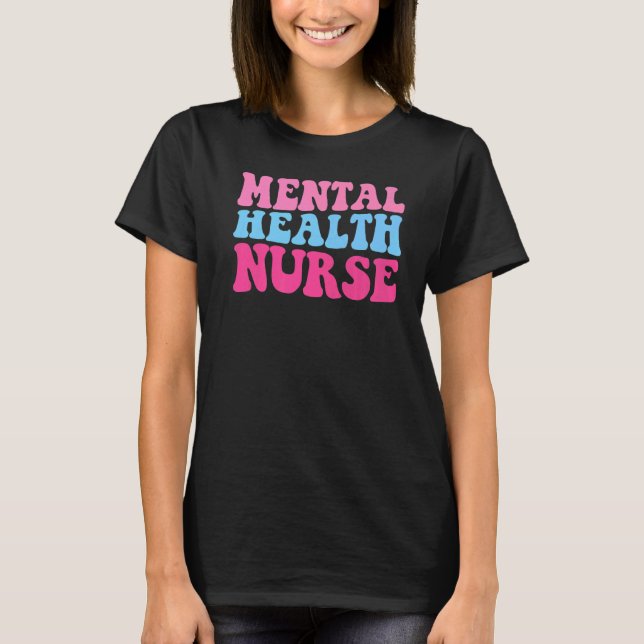 T-shirt Cute Retro Soins infirmiers en santé mentale Médic (Devant)
