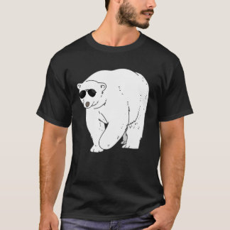 T-shirt Cute Retro Vintage Boys Girls Polar Bear With Sung