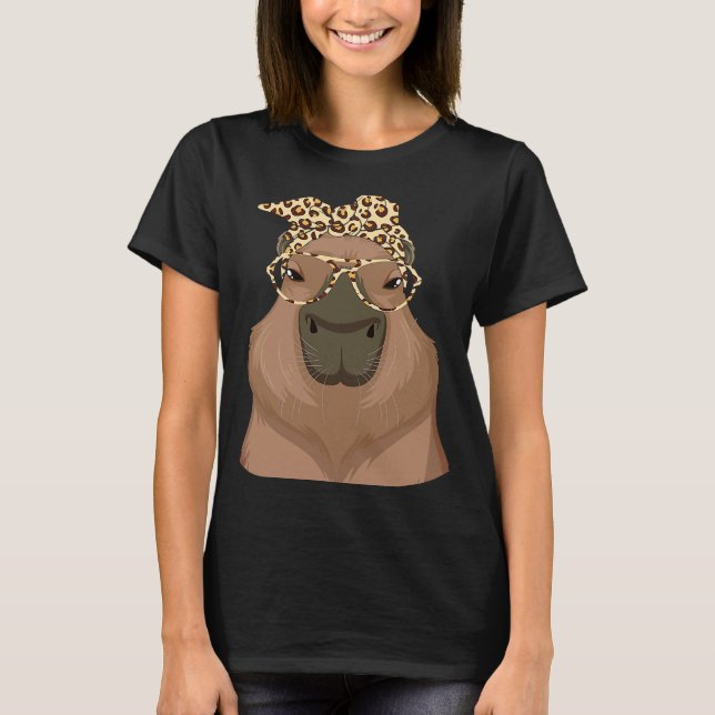 T-shirt Cute Rodent Capybara Witty Wild Animal Right Capyb (Devant)