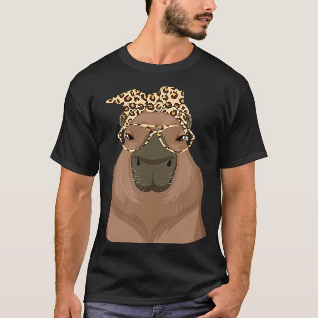 T-shirt Cute Rodent Capybara Witty Wild Animal Right Capyb (Devant)