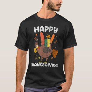 T-shirt Cute Roll Main Turquie Jour Bon thanksgiving Costu