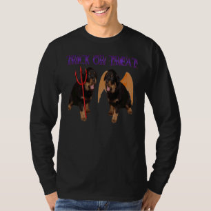T-shirt Cute Rottweiler Halloween Trick Ou Treat Vector