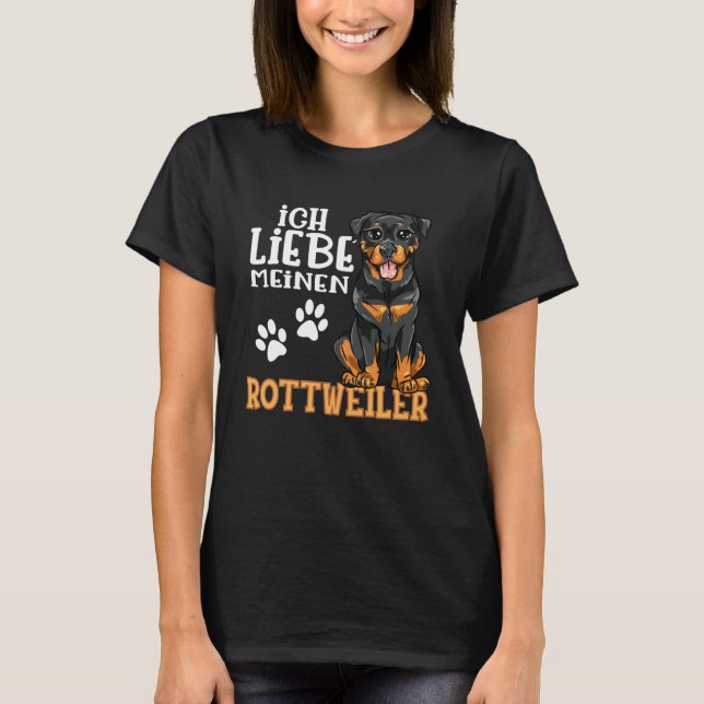 T-shirt Cute Rottweiler Rotti Chien Ich Liebe Meine Rottwe (Devant)