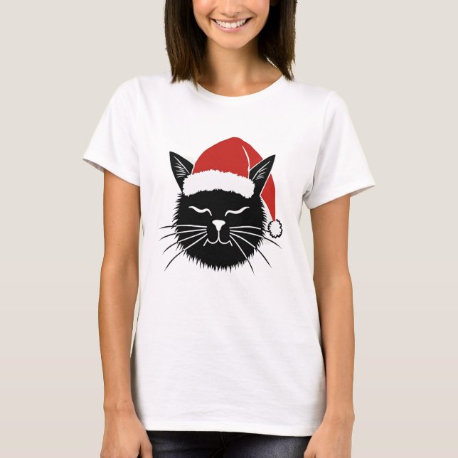 T-shirt Cute Santa Cat Lover Christmas Men Women Kids T-Sh (Devant)