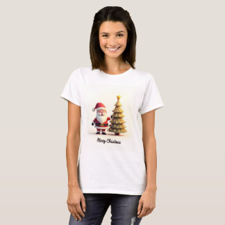 T-shirt Cute Santa Christmas Tee