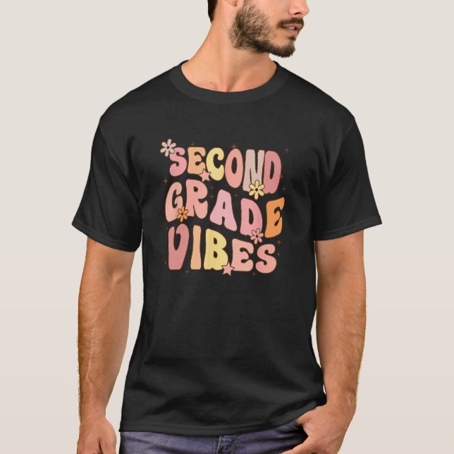T-shirt Cute Second Grade Vibes 2nd Grade Team Retro 1st D (Devant)