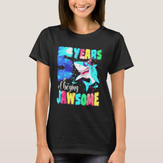 T-shirt Cute Shark Birthday 5 Year Old Boys Girls 5th Birt