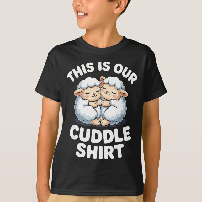 T-shirt Cute Sheep Couple This Is Our Cuddle  (Devant)
