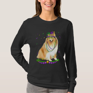 T-shirt Cute Shetland portant le Masque Carnival Mardi Gra