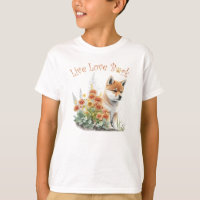 Cute Shiba Inu Chien Floral