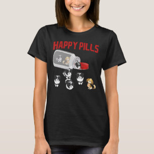 T-shirt Cute Shih Tzu Happy Pills Puppy Propriétaire Produ