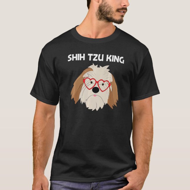 T-shirt Cute Shih Tzu Pour Homme Papa Toy Doggie race (Devant)