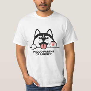 T-shirt Cute Siberian Husky texte personnalisé