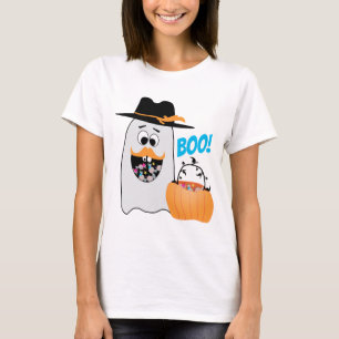 T-shirt Cute Silly Halloween Ghost Douce dent Boo