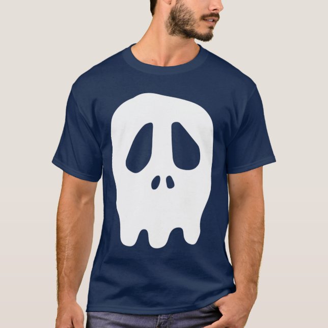 T-shirt Cute Skull Punk Rock Skeleton Gothique Grim Hallow (Devant)