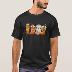 T-shirt Cute Sloth Citrouille Spice Coffee Latte Automne