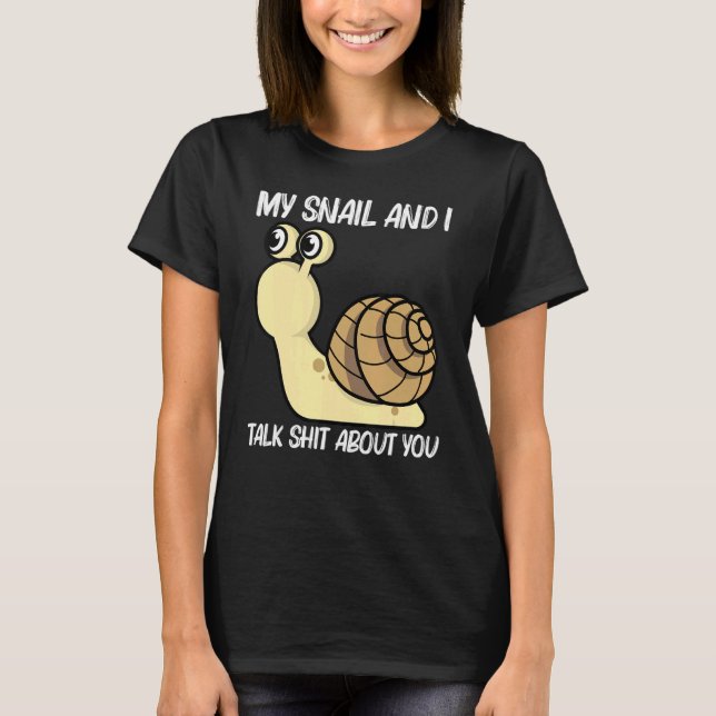 T-shirt Cute Snail For Men Women Land Sea Freshwater Snail (Devant)