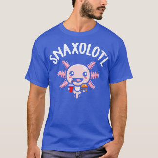 T-shirt Cute Snaxolotl Axolotl Salamander Pun alimentaire