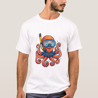 T-shirt Cute Snorkeling Octopus - Ocean Explorer