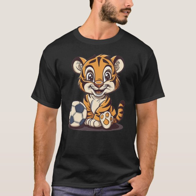 T-shirt Cute Soccer Tiger (Devant)