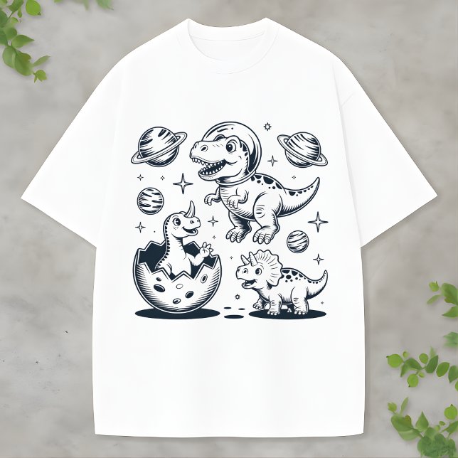 T-shirt Cute Space Dinosaur Blue Dino Fun Animal Lovers (Créateur téléchargé)