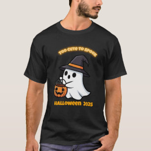 T-Shirt Cute Spook Minimalist Kawaii Ghost Hallo