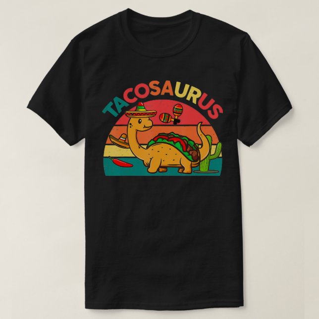 T-shirt Cute Taco Enfants Toddler Tacosaurus Dinosaur Trex (Design devant)