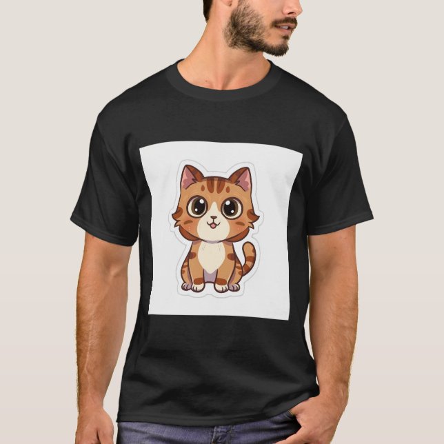 T-shirt Cute Tater Tot Chat (Devant)