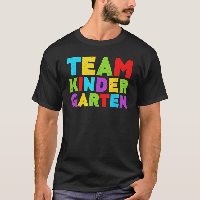 T-shirt Cute Team Kindergarten Teacher Students  Back To S (Devant)