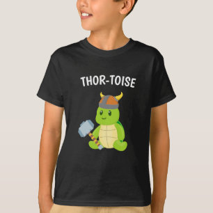 T-shirt Cute Thor Toise Drôle Enfants Viking Turtle