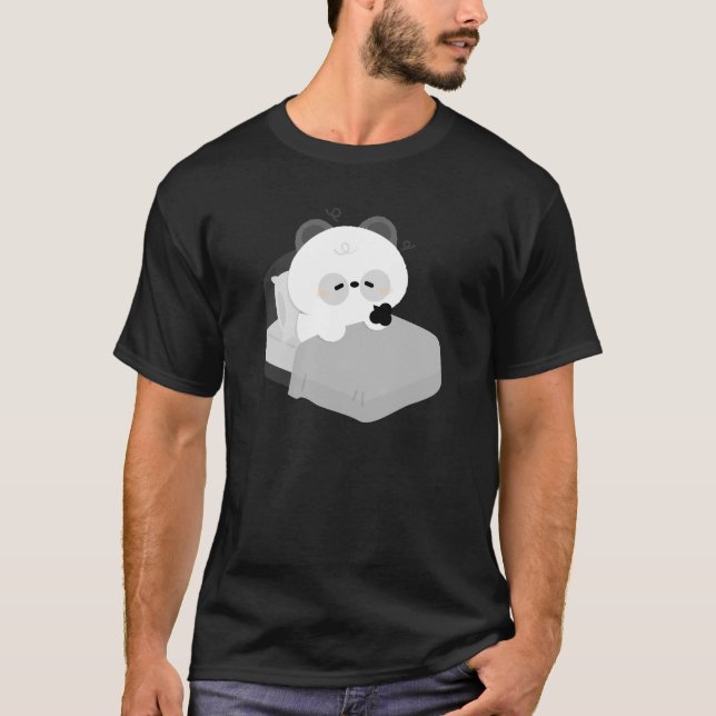 T-shirt Cute Tired Panda (Devant)