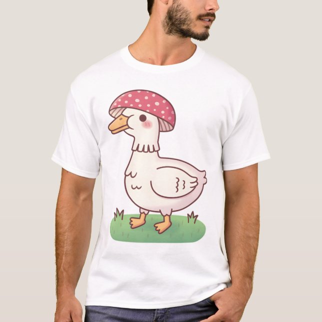 T-shirt Cute Toadstool Champignons Canard (Devant)