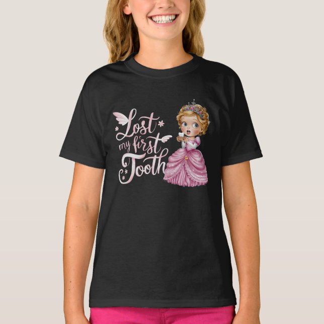 T-shirt Cute Tooth fairy J'ai perdu ma première dent (Devant)