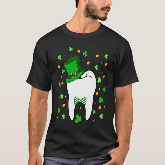 T-shirt Cute Tooth Leprechaun Hat Dental Squad St Patrick' (Devant)