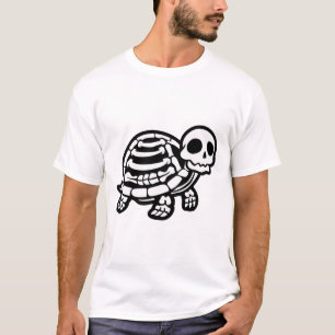 T-shirt Cute Tortue Halloween Squelette Tortue Fossiles Ar